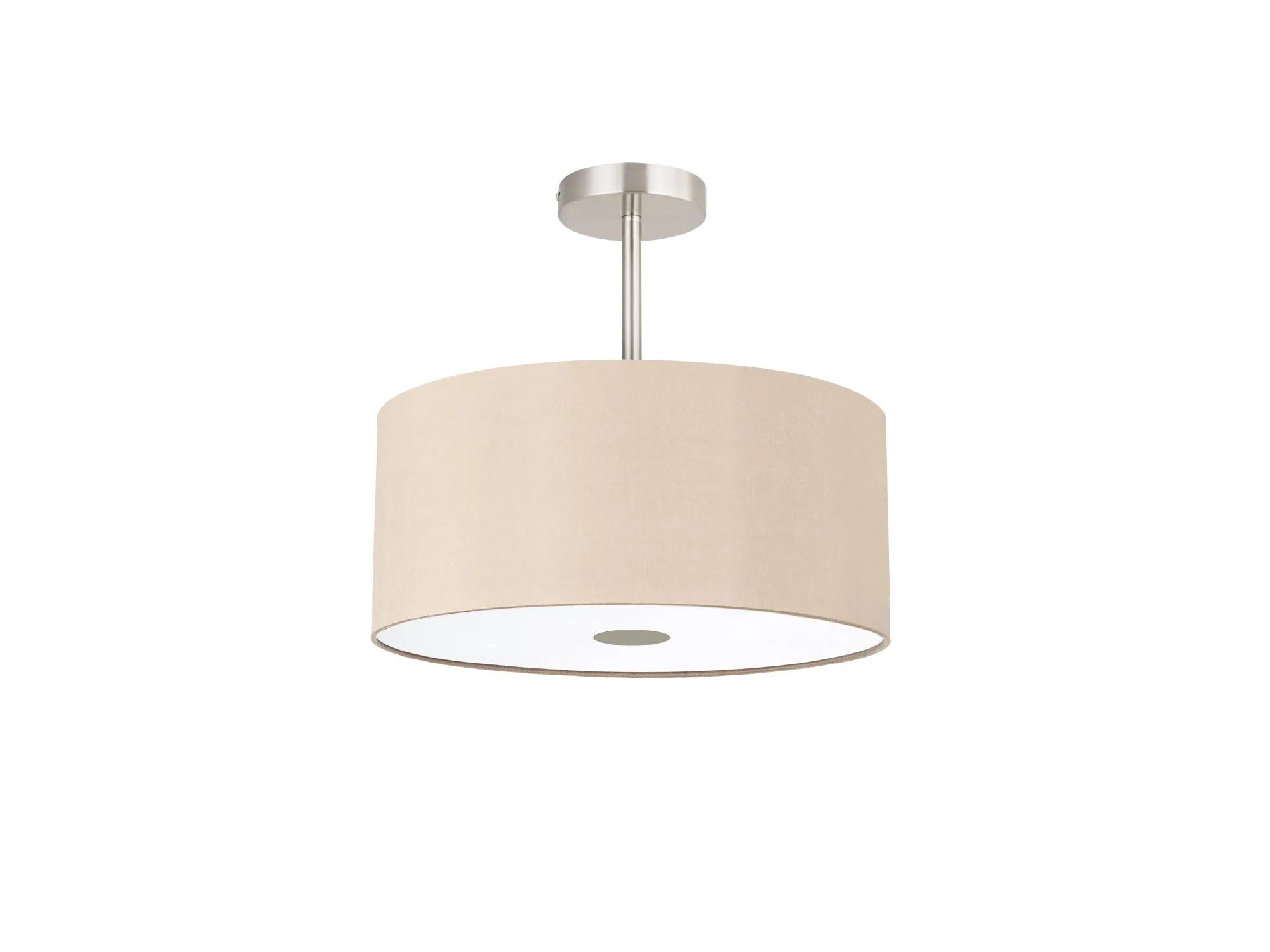 Baymont 40cm Semi Flush Flush 5 Light Satin Nickel, Antique Gold/Ruby, Frosted Diffuser DK0528  Deco Baymont SN AG